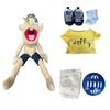 Marionnette à main Jeffy Boy 60cm Grande Poupée Douce pour Enfants Accessoires de Spectacle Fête Poupée de Noël Peluches Marionnette Cadeau pour Enfants