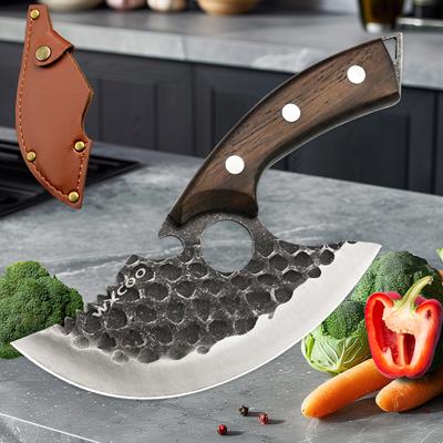 Household Kitchen Fish Vegetable Slicing Knife Forged Boning Knife Butcher Cleaver Stainless Steel Meat Cleaver with Cover