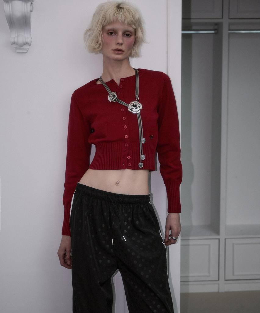 Rosefrantz Classic Knit Cardigan [Burgundy]