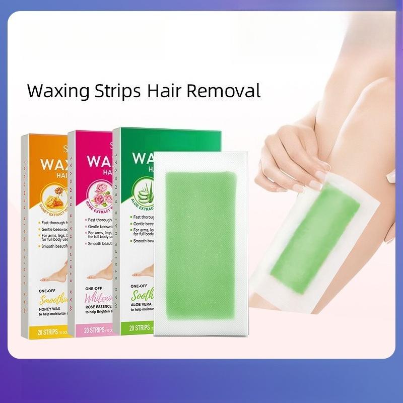 1PACK/20PCS Aloe Vera Hair Removal Wax Paper Gentle Non-irritating Universal Skin Cleansing Cream