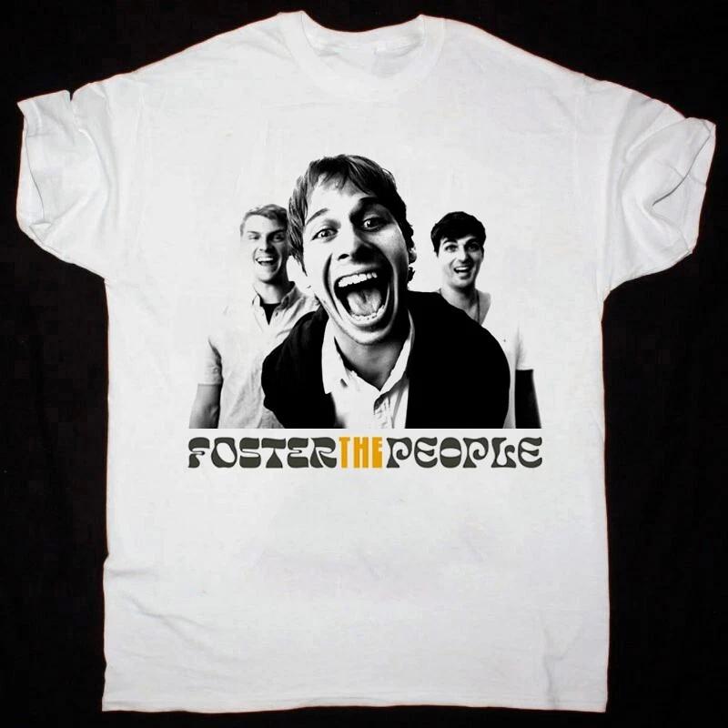 

NEW Foster the people band Member Short Sleeve White All Size Gift Shirt QQ1571 XL