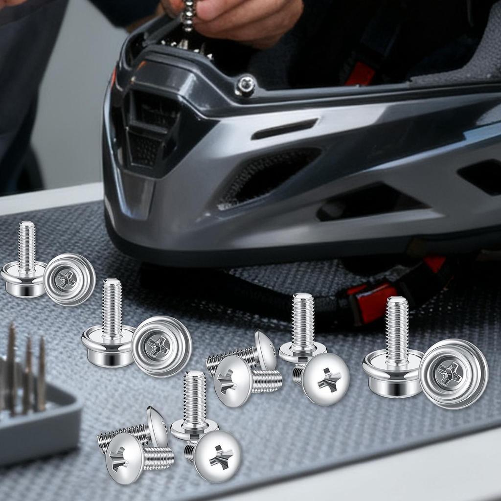 Football Helmet Repair Screws 24 Pieces Rust Resistant Stainless Steel Football Helmet Screws For Baseball Softball Youth Girls