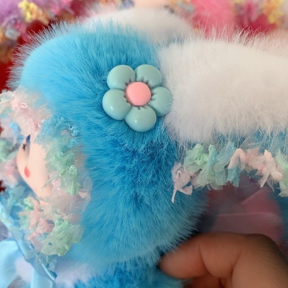 Big Ear Rabbit Plush Keychain Bag Hanging Car Key Ring Sweet Fairy Style Bag Charms Christmas Gift