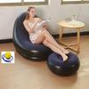 Foldable Inflatable Sofa Chair with Footrest - Portable Outdoor Recliner for Home and Lazy Relaxation