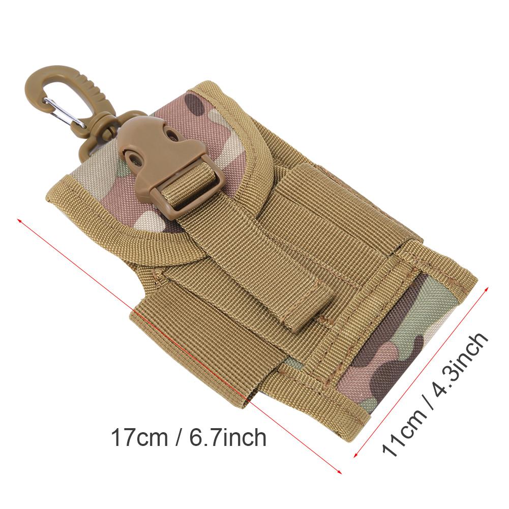 Outdoor Multi Functional   Waist Pouch Molle Belt for 4.5inch Mobile Phone Bag with Buckle(Black )