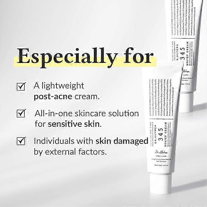 Dr.Althea 345 Relief Cream Daily Moisturizer for Acne-Prone Sensitive Skin Deep Hydrating Blemish Relief Anti-Aging Care