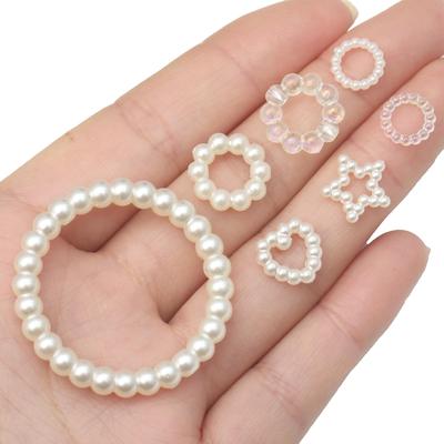 Akrylová geometrie Pearl Circle DIY příslušenství pro výrobu šperků Náušnice Náramek Náhrdelník