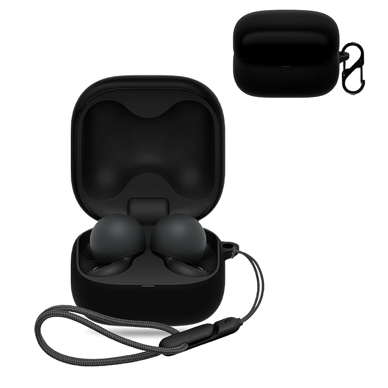 

For SONY LinkBuds open WF-L910 for case cover [NOUKAJU] wireless earphones silicon protective case (With carabiner + strap included) ) Fall prevention