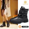 Womens Winter Snow Boots With Wool-Lined Thick Sole Waterproof Anti-Slip Casual Mid-Calf