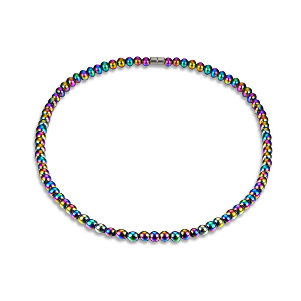 

Ожерелье из гематита с магнитной терапией, целебное здоровье, унисекс, цветные украшения