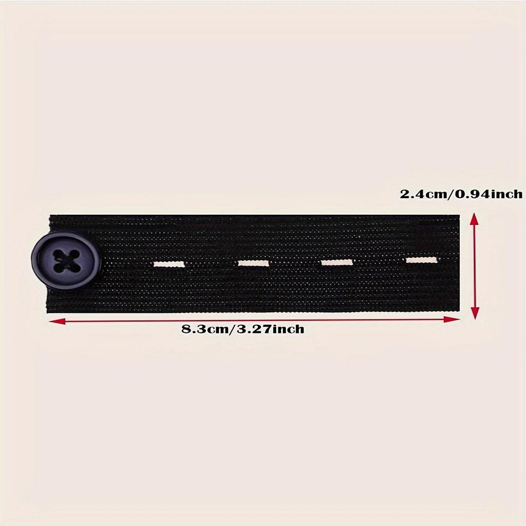 1 Pcs Pant Trousers Waist Expander Waistband Extender Button Elastic Adjustment Waist Button Belt Extension Buckle