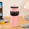 Large Capacity Insulated Stainless Steel Tumbler With Handle Straw Lid 700-710ml Car Office Travel