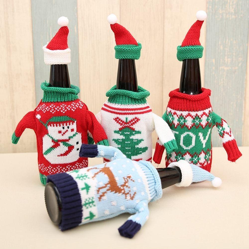 Christmas  Gifts Wine Bottle Cover Champagne Bottle  Cover Party Supplies Christmas Decorations