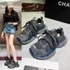 Yinzi Leather 2025 Autumn New Casual Mesh Breathable Fashion Retro Versatile Foreign Style Sports Dad Shoes Girl