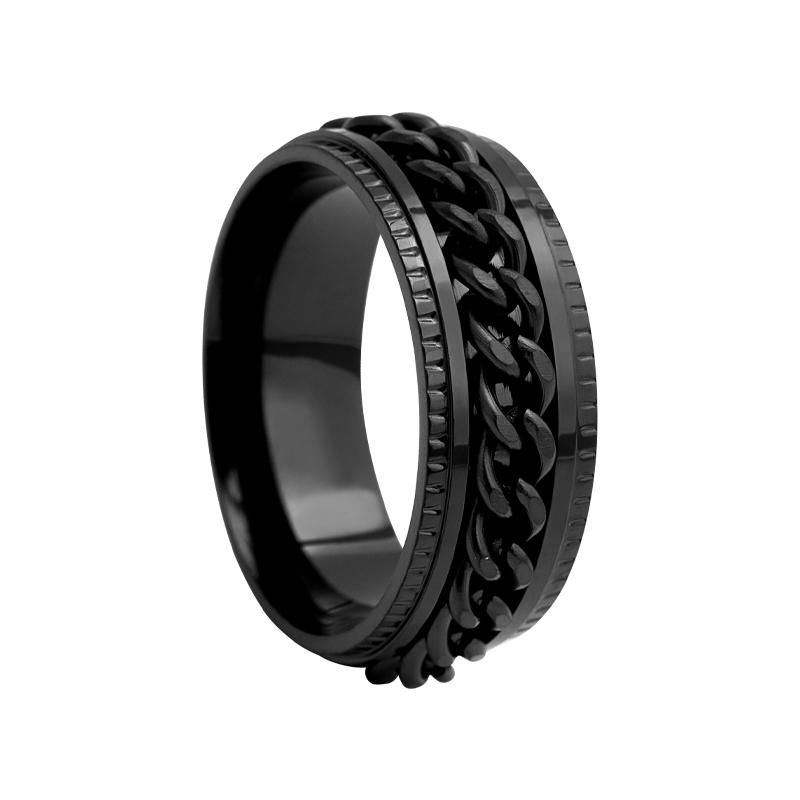 Titanium Staal Draaibare Kettingringen voor Vrouwen Mannen Spinner Ring Decompressie Multifunctionele Kettingring Flesopener Ring Cadeau