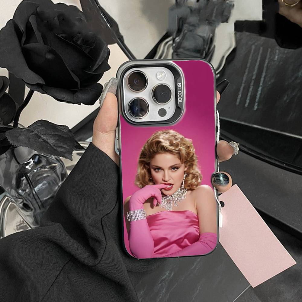 Singer M-Madonna Phone Case For iPhone17, 16,15,14,13,12 Pro Max Black Candy Matte Shockproof Cover