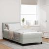 Box Spring Bed with Headboard Light Gray 200 X 80 Cm Velvet