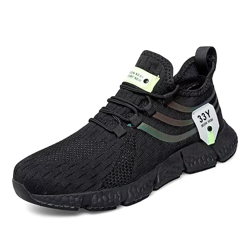 

Мужские ультралегкие походные кроссовки, светоотражающие полосы, уникальный дизайн, сетчатые кроссовки для уличной моды, повседневная универсальная обувь для ходьбы 36