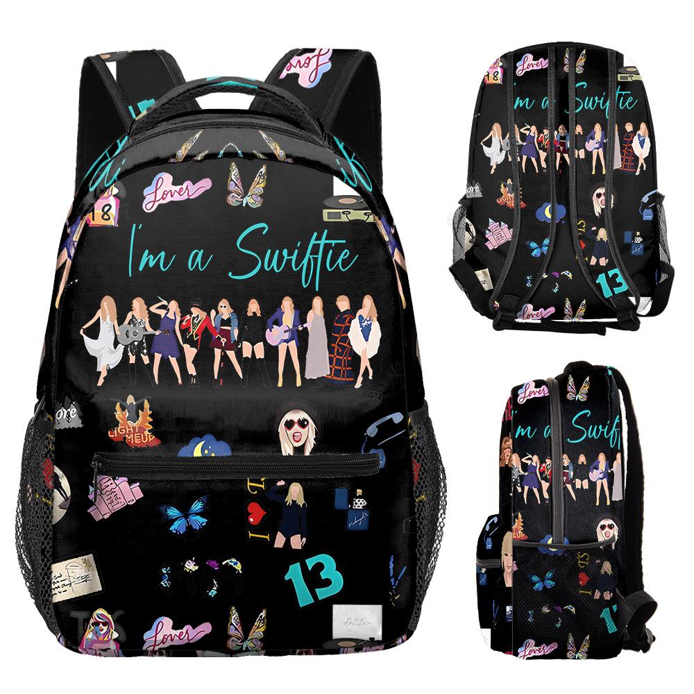 Taylor Swift Grund- und Sekundarschulrucksack, Kinderrucksack, Vollständig bedruckter Rucksack