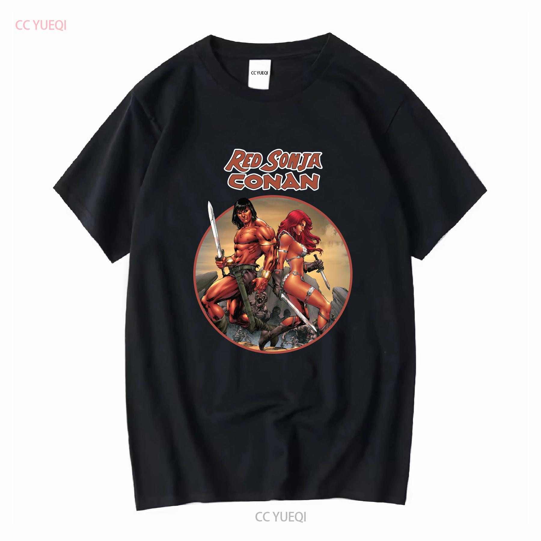

Conan The Barbarian and Red Sonja T Shirt All Size S 4XL YI418 long sleeves vintage Washed Stretched Unisex Comfortable Soft 4XL