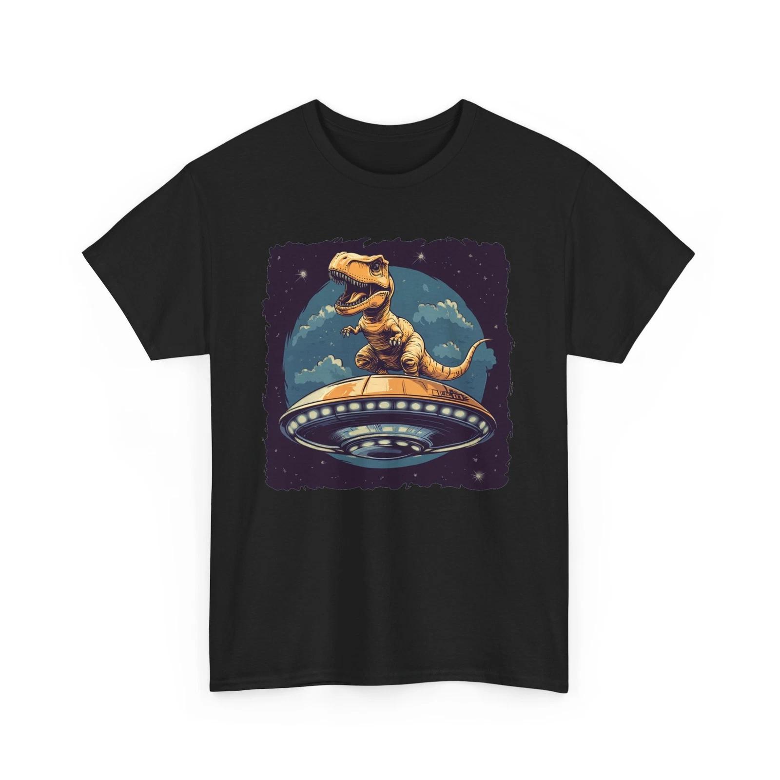 T-Rex dinosaur Shirt | Cool Space Alien T-Shirt | UFO Tee | Galaxy Inspired S
