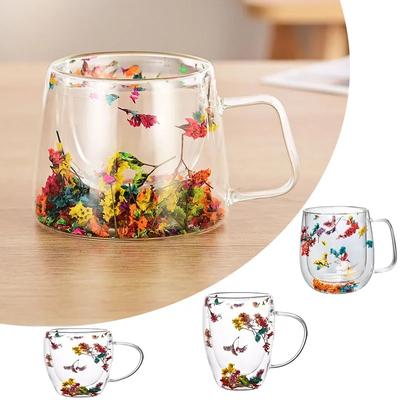 Double-layer Glass Cup With Handle Heat-resistant Tea Cups Coffee Mugs Drinkware Creative Gift
