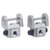 2Pcs Multiple Angle Scrollsaw Blade Clamps Heavy Duty Stainless Steel Tool Accessories Silver Heavy Duty Scrollsaw Part