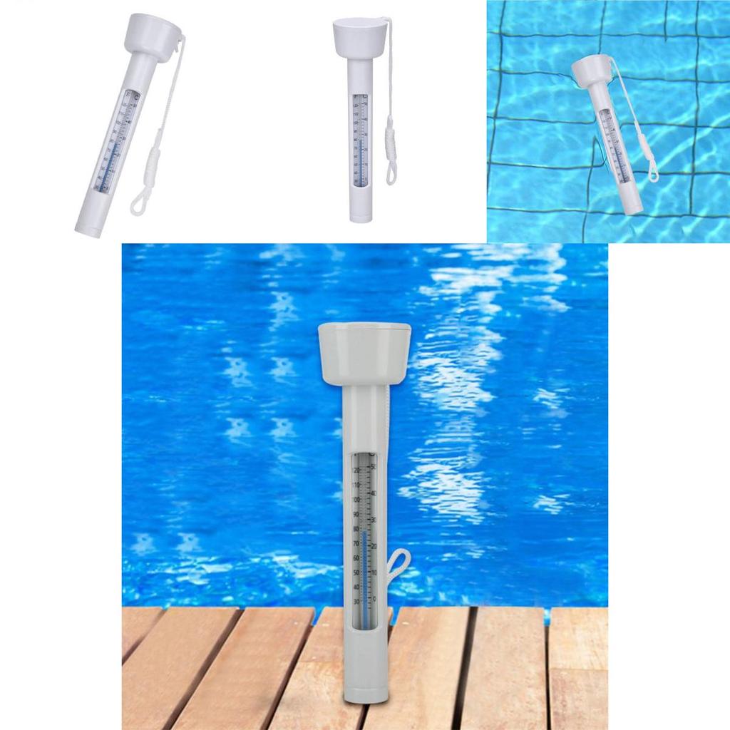 Schwimmbecken Schwimmendes Wasserthermometer Weiß Nicht-elektrisch Zur Messung von Wasser- und Badetemperatur