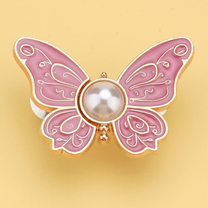 

Пряжка-метелик з перлинами на поясі: Знімна металева кнопка без цвяхів для регулювання талії джинсів.