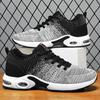 Sneakers New Large Size Men's Shoes Air Cushion Cushioning Running Shoes Flying Woven Breathable Shoes Men's Soft Sole Comfortable Mesh Shoes