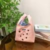 Canvas Embroidered Handbag With Cartoon Art For Daily Casual Use