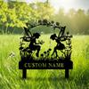 Custom Metal Fairy Garden Stake, Personalized Yard Sign Outdoor Decor