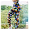Women's New Arrival High Waist Fashion Workout Leggings Digital Print Sport Stretchy Gym Tights