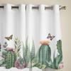 Ins Style Cactus Tropical Plants Cortinas para Quarto Sala de estar Tratamentos de Cortinas de Janela Persianas Cozinha Decoração de Casa Cortinas