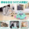 ORSDA Electric Cat Toy, Automatic Cat Teaser and Ball, 2-in-1 Design with 6 Interchangeable Artificial Hair Balls, Adjustable Speed for