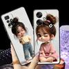 Case for Xiaomi Redmi A4 9 A5 10 12C K40 K80 Pro 14C 13C A3 A1 A2 Plus Soft Phone Cover Cartoon Girl