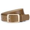Simple Metallic Gold Pin Buckle Belt For Women Fashion Casual Jeans Accessories Girdle Goth Retro Pu Leather White Waistband