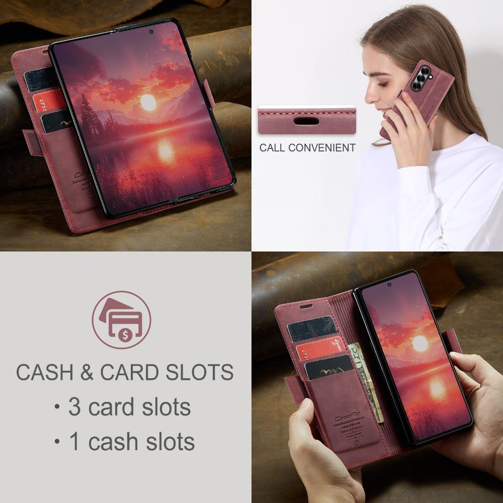 For Samsung Galaxy Z Fold 7 5G 2025 Flip Case Leather Card Wallet Book Coque Samsung Z Fold7 Case Z Fold7 Fold 6 5 4 Magnet Capa