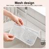 1Pc Kühlschrank Lagerung Mesh Tasche Küche Organisatoren Tragbare Gewürz Lebensmittel Snacks Net Tasche Doppel Fach Hängen Tasche Weiß Blau