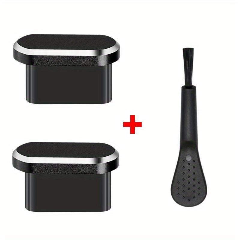 Protective C-shaped Charging Port Cover with Cleaning Brush - Suitable for iPhone 15