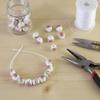 30pcs/set Flowers Printed Loose Beads Creative Chinese Style Beads  Woven Necklaces