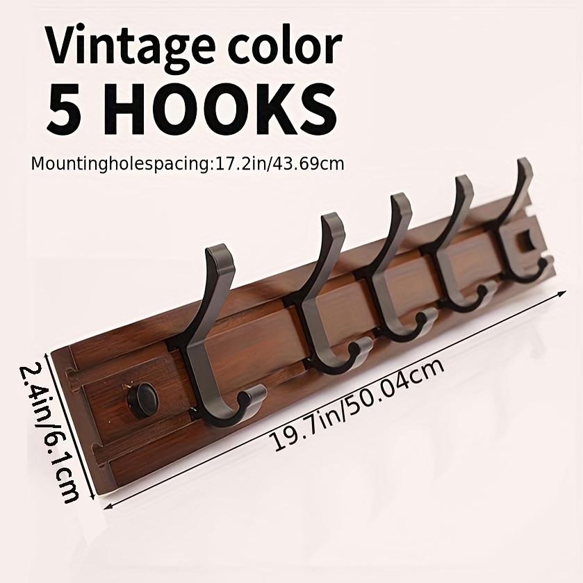 1 шт настенная бамбуковая вешалка для одежды крючок для полотенец в ванной комнате 56 вешалок с крючками для подвешивания пальто шапок курток одежды полотенец 5hook 1635₽
