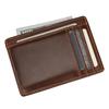 Genuine Leather Ultra-Thin Card Holder Wallet for Men & Women with Photo Slot and Dollar Clip