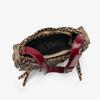 Pu Leather Leopard Print Crossbody Bag With Rivets And Tassels For Daily Use