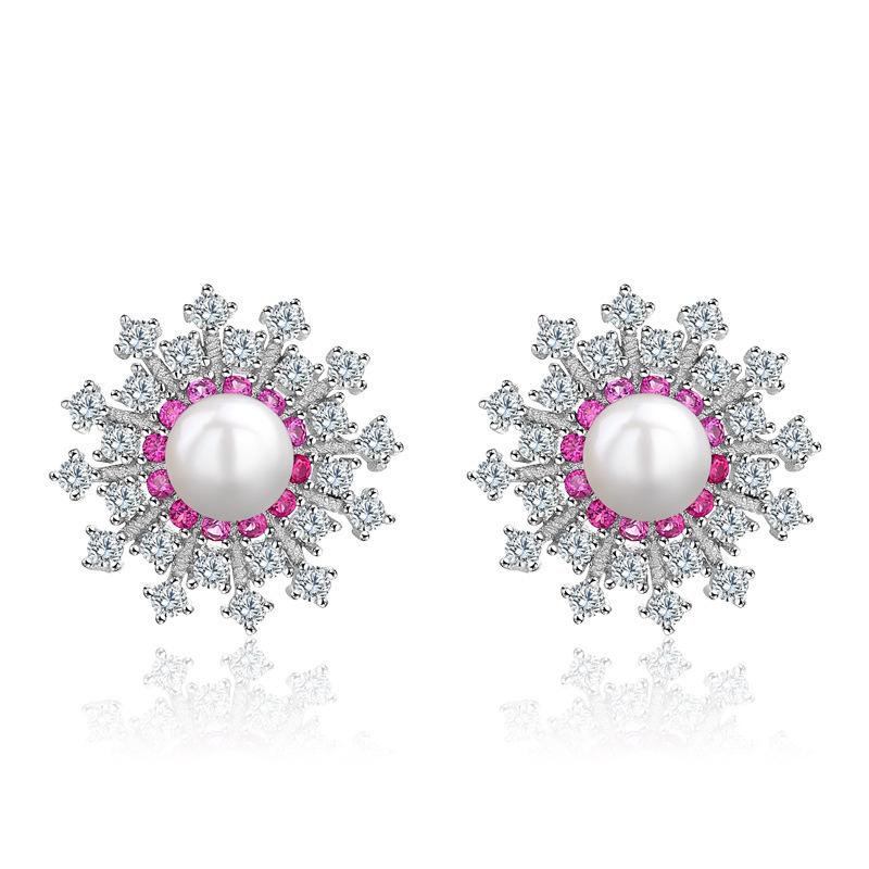 Lindon 925 Sterling Silver Synthetic Pearl Earrings Drop Earrings For Women Wedding Party Gifts