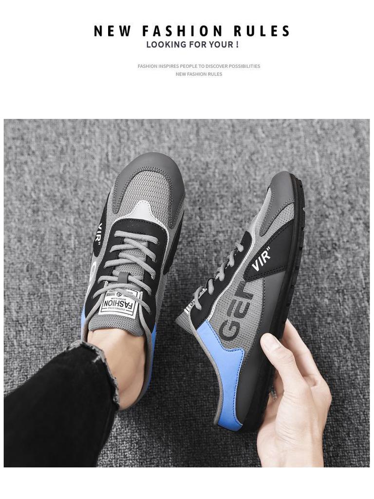 2024 Spring Men's Trendy Korean Style Casual Canvas Moccasins - Versatile Half-Slippers