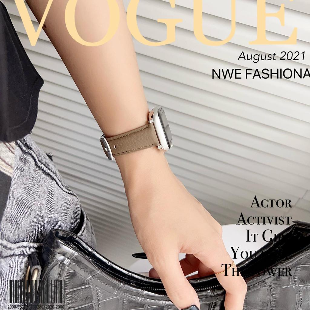 Curea compatibilă din piele pentru Apple Watch S10 - Model litchi, iWatch 9876, SE, Ultra