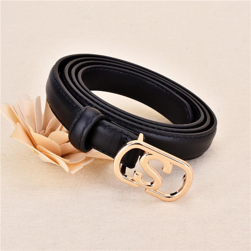 

Мягкая телячья кожа Квадратная пряжка Женский винтажный тонкий кожаный ремень для платьев и брюк. чёрный