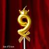 Gold Number Birthday Candles - Cartoon Cake Decorations for Kids' Parties