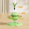 Turntable Funny Cat Toy with Dispenser Silent Smooth Built-in Food Track Anti-slip Base Cat Exercise Toy